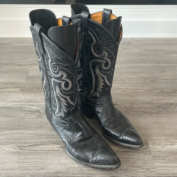 Teju Lizard Cowboy Western Boots 